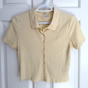 Aritzia Sunday Best Ribbed Cropped Top